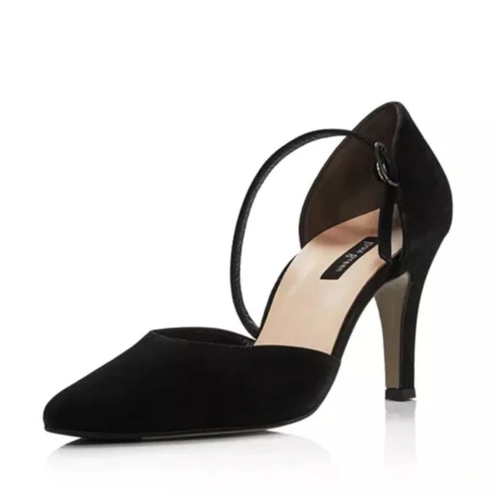 Paul Green Valetta black suede pointed toe pumps UK5